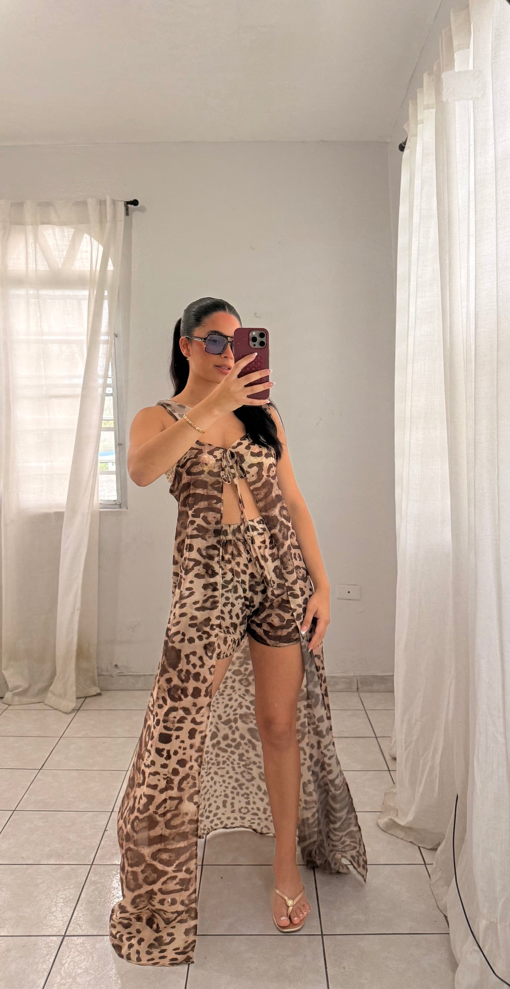 Casual Vacation Leopard Set