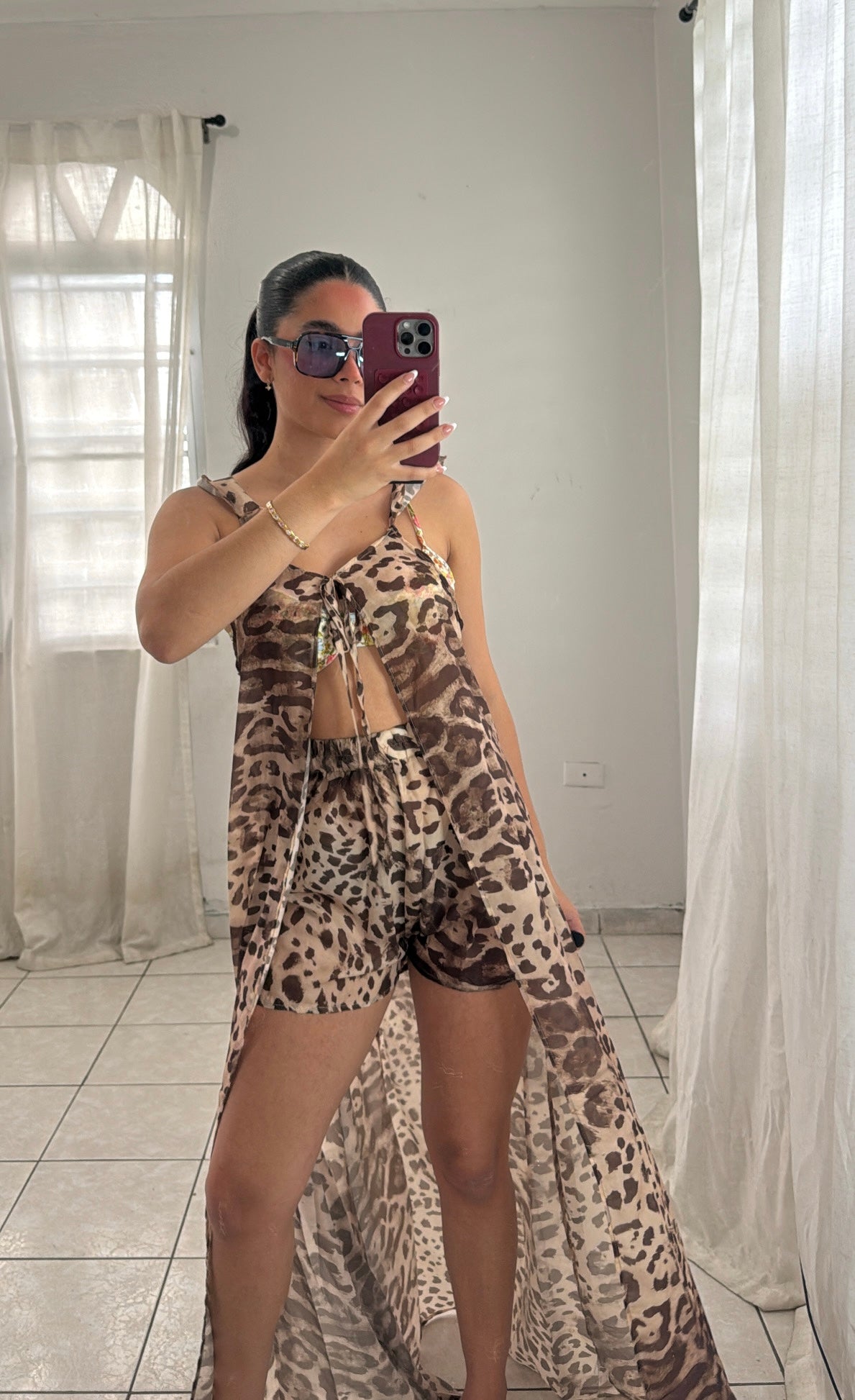 Casual Vacation Leopard Set