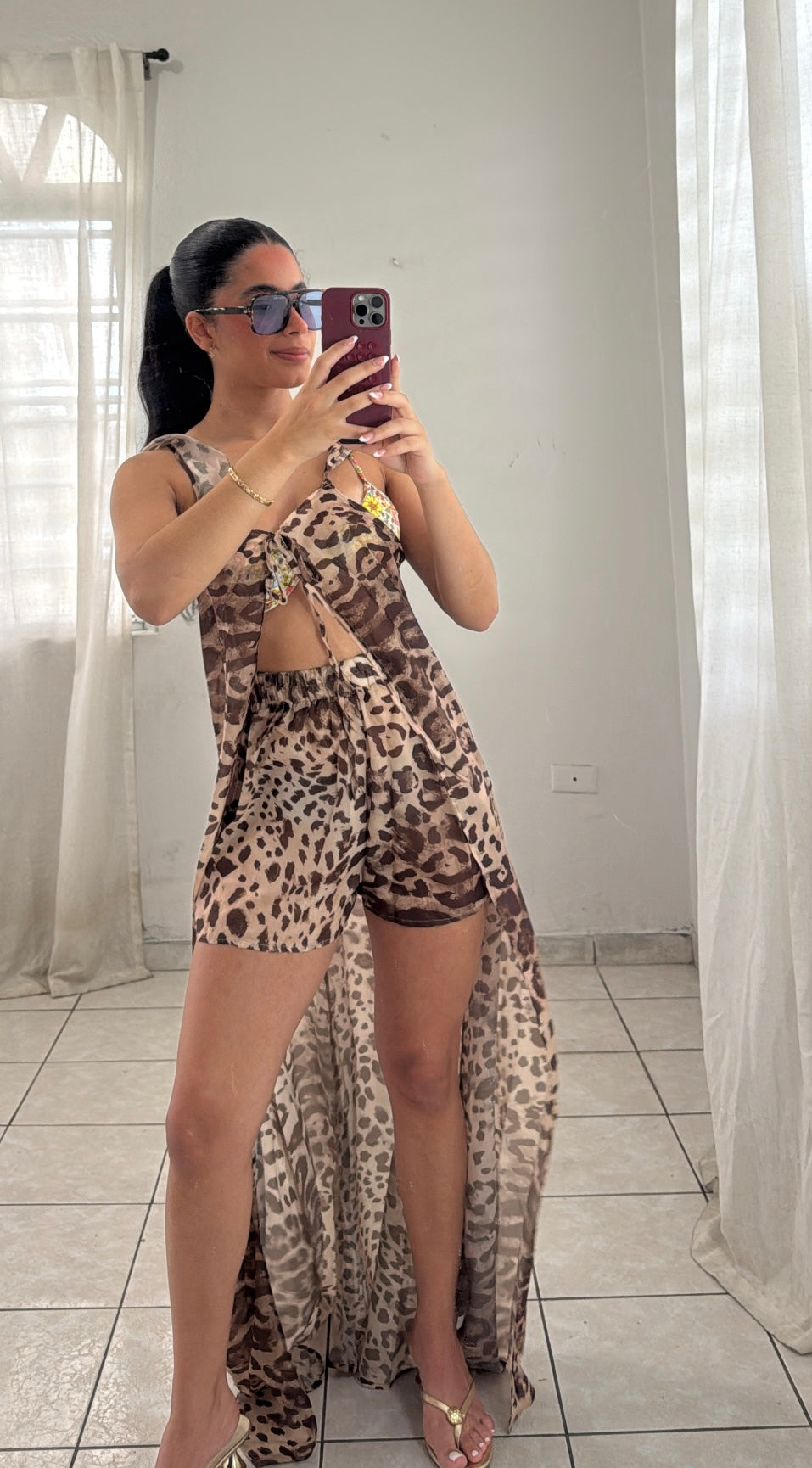 Casual Vacation Leopard Set